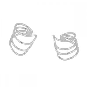 Pendientes Ear cuff 4 lineas - Vita rodiada