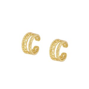 Pendientes Ear cuff - Aria 12mm bañado oro
