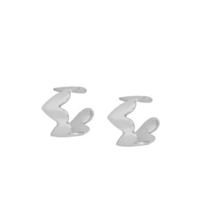 Pendientes Ear cuff corazones – Emi 6.5mm rodiada Pendientes Ear cuff corazones - Emi 6.5mm rodiada