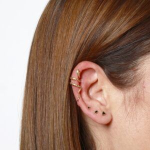Pendientes Ear cuff plata - Viper 23mm foto