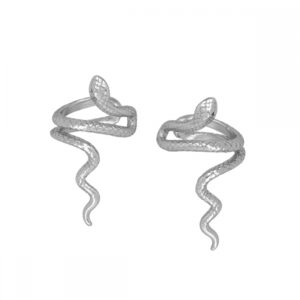 Pendientes Ear cuff plata – Viper 23mm rodiada Pendientes Ear cuff plata - Viper 23mm rodiada