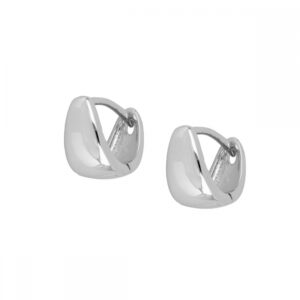 Pendientes aro plata – Amor 10x7mm rodiada Pendientes aro plata - Amor 10x7mm chapado oro