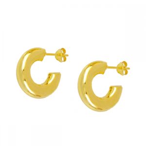Pendientes aro plata - Electra 16 o 20mm banañado oro