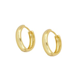 Pendientes aro plata - Flora 21 o 14mm chapado oro
