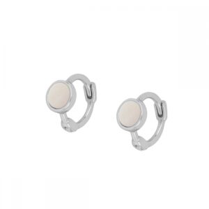 Pendientes aro plata – Lira 8mm rodiada Pendientes aro plata - Lira 8mm rodiada