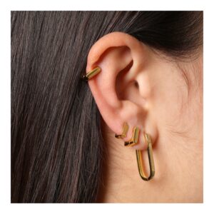 Pendientes aro plata - Lira 9x3mm foto