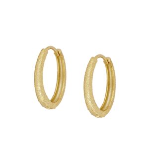 Pendientes aro plata - Ocean 15mm o 20mm bañado oro