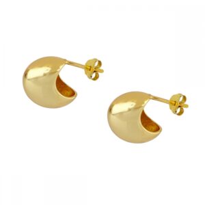 Pendientes aro plata – Victoria 14x8mm bañado oro Pendientes aro plata - Victoria 14x8mm bañado oro