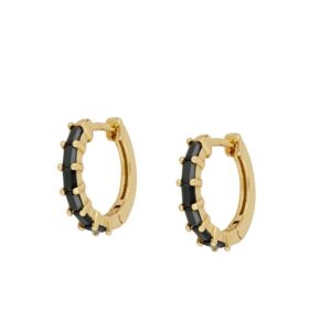 Pendientes aro plata circonitas 6 colores – Oasis negra Pendientes aro plata circonitas 6 colores - Oasis negra