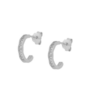 Pendientes aro plata circonitas – Cybel 11mm rodiada Pendientes aro plata circonitas - Cybel 11mm rodiada