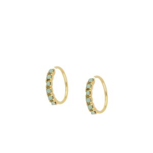 Pendientes aro plata colores – Niva 10mm opalo pacifico Pendientes aro plata colores - Niva 10mm opalo pacifico