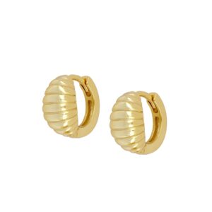 Pendientes aro plata concha – Lira 12mm bañada oro Pendientes aro plata concha - Lira 12mm bañada oro