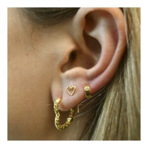 Pendientes aro plata corazón – Tesa 18x16mm foto Pendientes aro plata corazón - Tesa 18x16mm foto