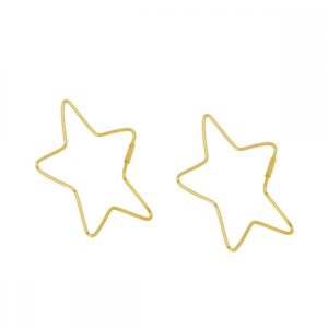 Pendientes aro plata estrella – Pax bañada oro Pendientes aro plata estrella - Pax bañada oro