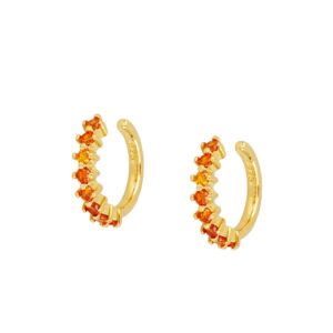 Pendientes ear cuff circonitas – Zia 5mm naranja Pendientes ear cuff circonitas - Zia 5mm naranja