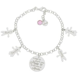 Pulsera Mi vida plata - Madre y abuela