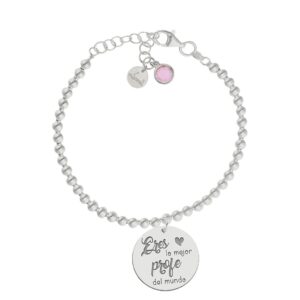 Pulsera Mi vida plata - Mejor profe del mundo