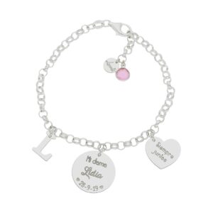 Pulsera Mi vida plata - Mi dama honor