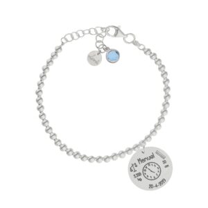 Pulsera Mi vida plata - mi nacimiento