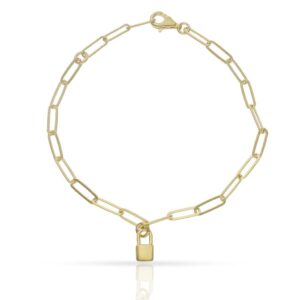 Pulsera chapada en oro candado