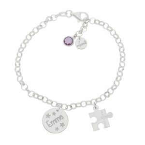 Pulsera mi vida plata - Amigas puzle