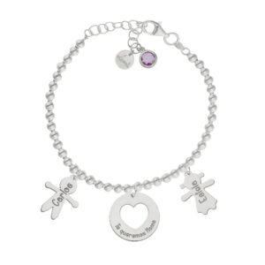 Pulsera mi vida plata - Te queremos mama