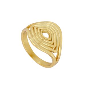 Anillo abierto ojo – Neora 15mm bañada oro Anillo abierto ojo - Neora 15mm bañada oro