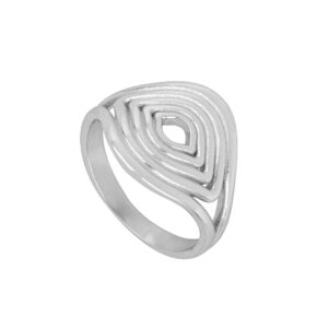 Anillo abierto ojo - Neora 15mm rodiada
