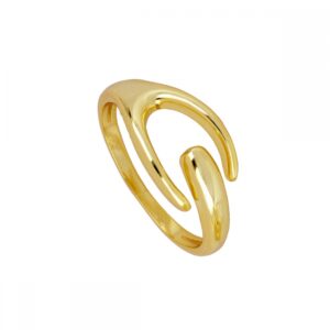 Anillo abierto plata – Astrid bañado oro Anillo abierto plata - Astrid bañado oro
