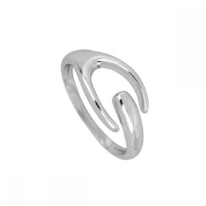 Anillo abierto plata - Astrid rodiada