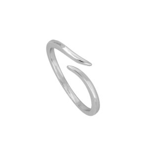 Anillo abierto plata – Orlena rodiada Anillo abierto plata - Orlena rodiada