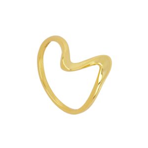 Anillo abierto plata ola – Alura bañada oro Anillo abierto plata ola - Alura bañada oro