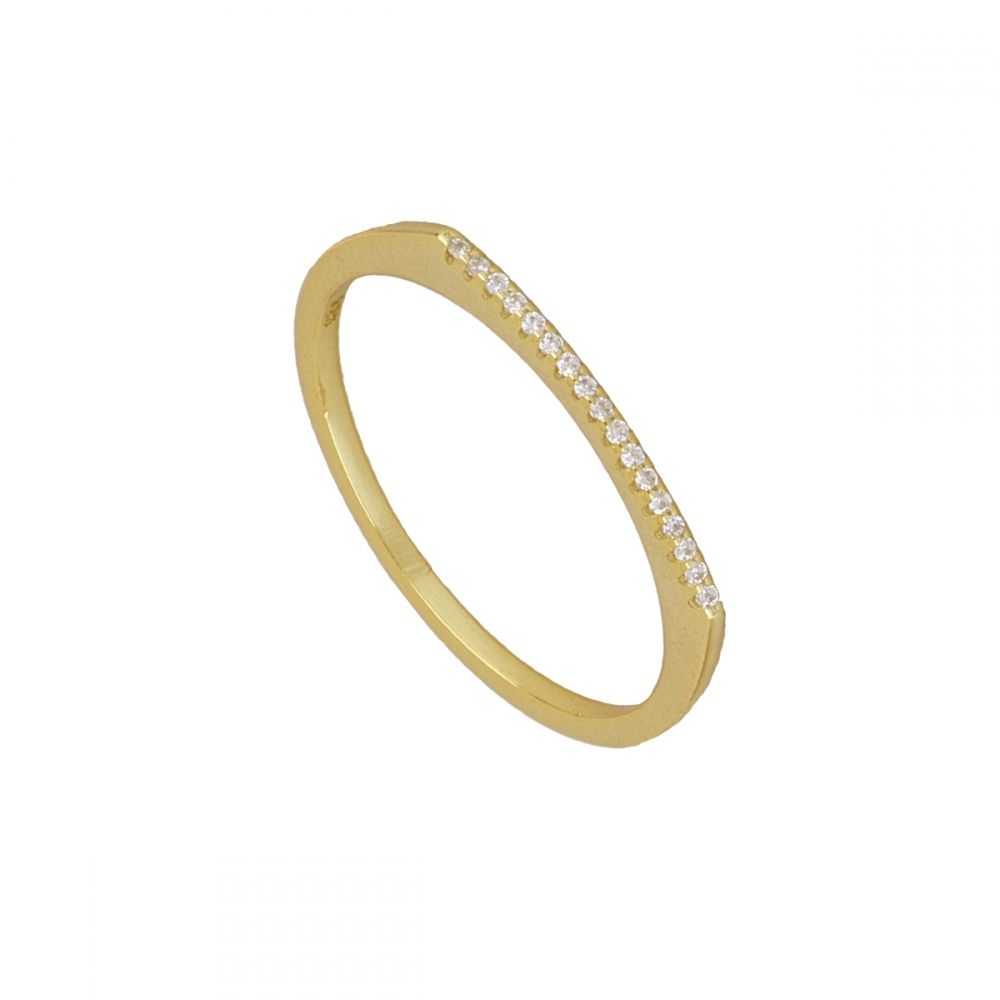 Anillo plata circonita 4 colores - Lúmina 2mm Anillo circonita color - Lúmina 2mm blaco bañado oro
