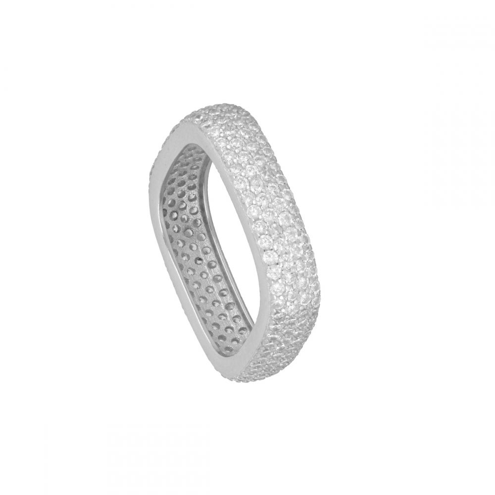 Cómo Elegir el Anillo de Plata Perfecto para Mujer: Guía Completa Anillo cuadrado plata circonitas - Vionia 5mm rodiada