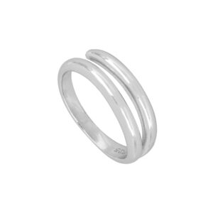 Anillo doble circulo plata – Tessia brillante Anillo doble circulo plata - Tessia brillante