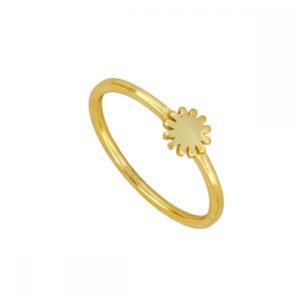 Anillo plata Sol – Alisha 5.5mm bañado oro Anillo plata Sol - Alisha 5.5mm bañado oro