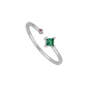 Anillo plata circonita color – Auréa rodiada Anillo plata circonita color - Auréa rodiada