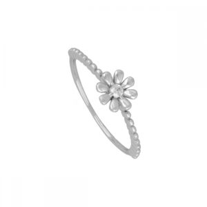 Anillo plata circonita flor – Tresh 6.3mm rodiada Anillo plata circonita flor - Tresh 6.3mm rodiada