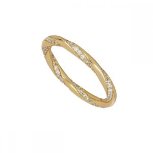 Anillo plata circonitas – Lettar 2.3mm bañado oro Anillo plata circonitas - Lettar 2.3mm bañado oro