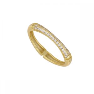 Anillo plata circonitas – Triniti 2.90mm bañado oro Anillo plata circonitas - Triniti 2.90mm - imagen 2