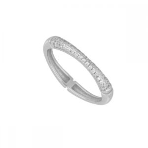 Anillo plata circonitas - Triniti 2.90mm rodiada
