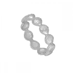 Anillo plata conchas - Sidera 5mm rodiada