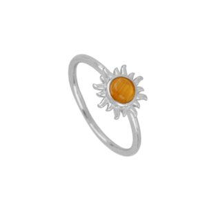 Anillo plata opalo colores – Coralia 9mm rodiada Anillo plata opalo colores - Coralia 9mm bañado oro