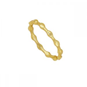 Anillo plata ovalos - Sansa 2.3mm bañado oro