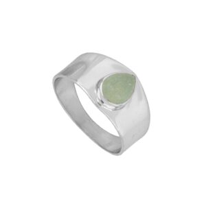 Anillo plata piedra calcedonia aqua – Merlia 10mm rodiada Anillo plata piedra calcedonia aqua - Merlia 10mm rodiada