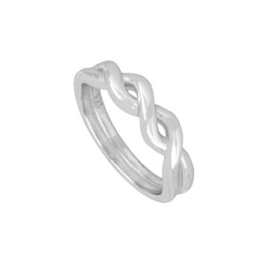 Anillo plata trenzado - Helia 5.5mm rodiada
