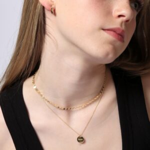 Choker plata con chapitas – Chopper 4mm foto Choker plata con chapitas - Chopper 4mm foto