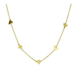 Choker plata lunas – Ryze 6x4mm bañada oro Choker plata lunas - Ryze 6x4mm bañada oro