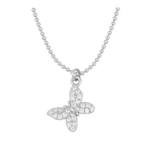 Collar plata colgante mariposa 10mm rodaida Collar plata colgante mariposa 10mm rodaida