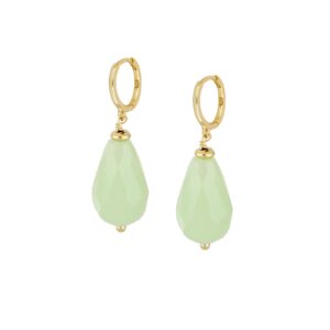 Las joyas más vendidas en abril 2025 Pendiente mineral color plata - Lulu 15x10mm verde bañada oro
